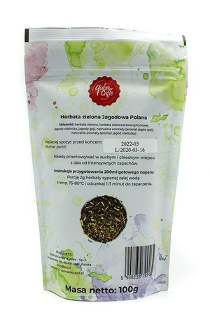 Herbata liściasta zielona z dodatkami Jagodowa Polana 100g Quba Caffe