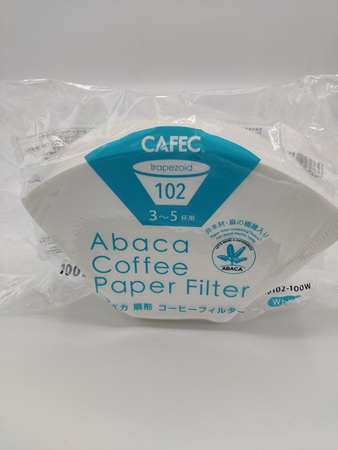 Filtr papierowy trapezoidalny, Abaca, biały, cup3-5, 100szt.