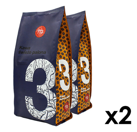 2x 1 kg Kawa ziarnista No. 3 z rzemieślniczej palarni Quba Caffe