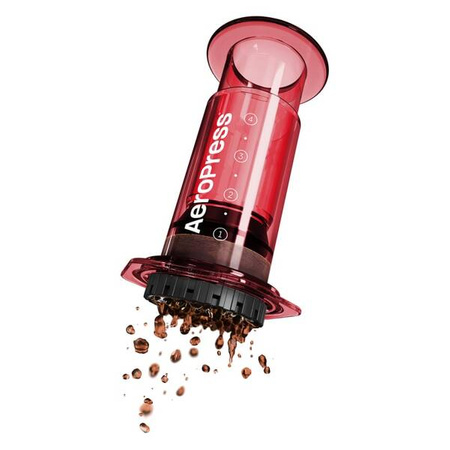 AeroPress Clear Red - Zaparzacz do kawy czerwony 250ml