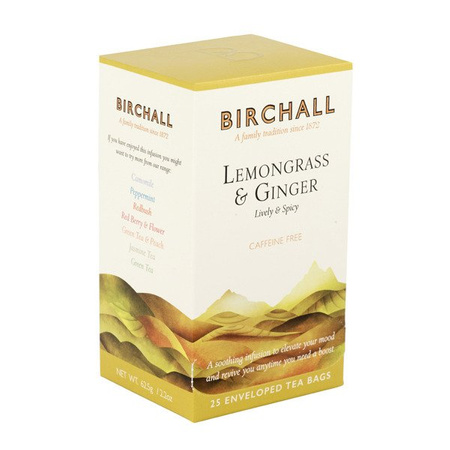 Herbata Birchall Lemongrass & Ginger - ziołowa 25 kopert