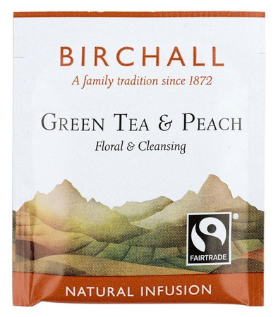 BIRCHALL Herbata zielona Green Tea & Peach 25 kopert