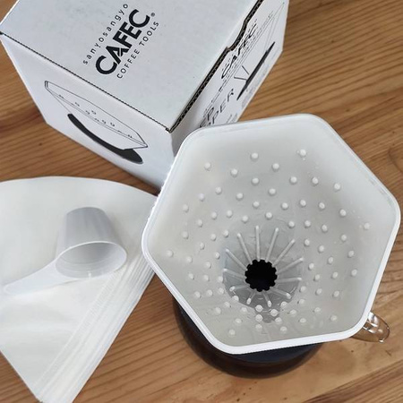 Filtr papierowy CAFEC, stożkowy, DEEP 45, biały, 3-7 cups, 100szt.