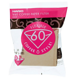 Filtry papierowe Misarashi do dripa Hario V60-01 - brązowe 100 sztuk