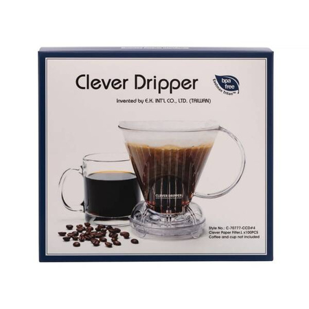 Clever Dripper - Zaparzacz do kawy L 500ml przezroczysty + 100 filtrów