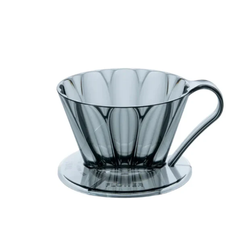 Cafec Flower Oval Dripper 102 Clear Black cup 3-5