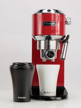 Kubek do kawy termiczny z powłoką ceramiczną Dr.Bacty Apollo 227 ml - granatowy