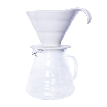 Drip ceramiczny biały 1-4 filiżanki