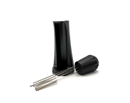 Dystrybutor igłowy do kawy + stojak, uchwyt - czarny