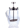 Zaparzacz French Press do kawy i herbaty, szklany 400 ml z podwójną ścianką 