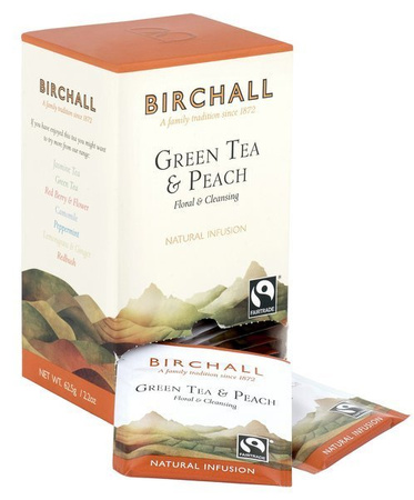 BIRCHALL Herbata zielona Green Tea & Peach 25 kopert