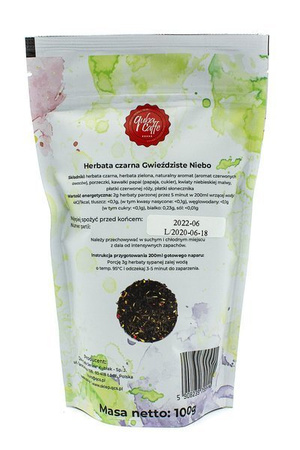Herbata liściasta czarna z dodatkami Gwieździste niebo 100g Quba Caffe