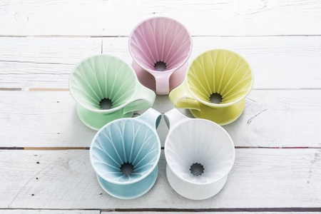 Drip ceramiczny stożkowy Arita FLOWER DRIPPER, kolor żółty, rozmiar: cup4
