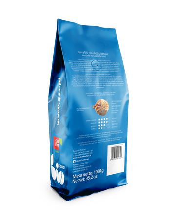 Kawa ziarnista Quba Caffe Peru Bezkofeinowa 100% Arabica BIO - 1kg