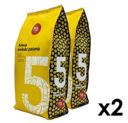 2x 1 kg Kawa ziarnista No. 5 z rzemieślniczej palarni Quba Caffe