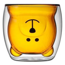 Szklanka z podwójną ścianką Miś - brązowy