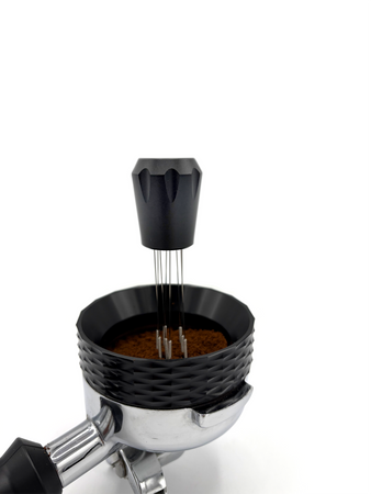 Dystrybutor igłowy do kawy + stojak, uchwyt - czarny