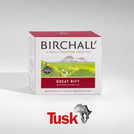 Herbata czarna Birchall Great Rift 80 torebek + puszka Africa Tea Caddy