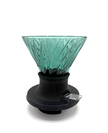 Zaparzacz do kawy 600ml szklany zielony switch dripper + serwer - zestaw