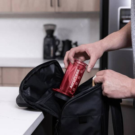 AeroPress Clear Red - Zaparzacz do kawy czerwony 250ml