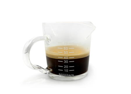 Dzbanuszek szklany na espresso z uchem 70ml