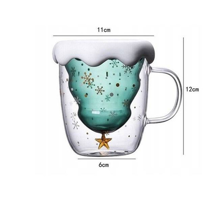Szklanka z podwójną ścianką choinka 300ml