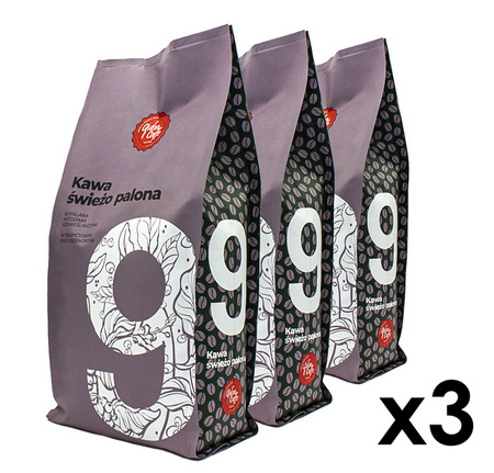 3x 1 kg QUBA CAFFE Kawa mielona No. 9