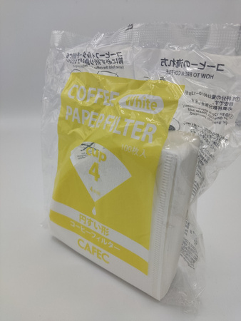 Filtr papierowy stożkowy biały, rozmiar cup4 100 szt.