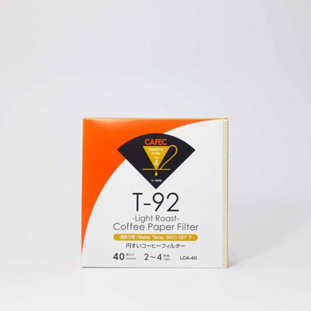 Filtr papierowy CAFEC, stożkowy, LIGHT Roast, biały, cup4, 40szt.