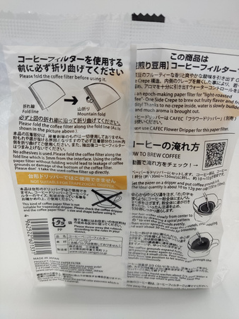 Filtr papierowy CAFEC, stożkowy, LIGHT Roast, biały, cup1, 100szt.