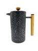 French Press 1000 ml szary z drewnianą rączka