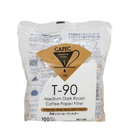 Filtr papierowy CAFEC, stożkowy, MEDIUM Roast, cup1, 100szt.