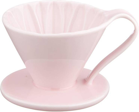 Drip ceramiczny stożkowy Arita FLOWER DRIPPER, kolor różowy, rozmiar: cup4