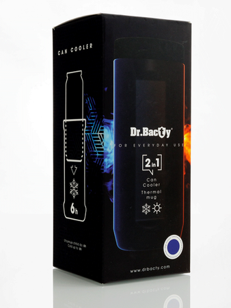 Kubek termiczny na kawę Dr.Bacty Notus 360 ml - granatowy