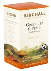 BIRCHALL Herbata zielona Green Tea & Peach 25 kopert