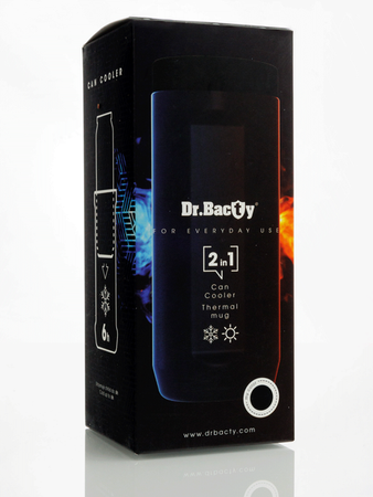Kubek termiczny na kawę Dr.Bacty Notus 360 ml - czarny