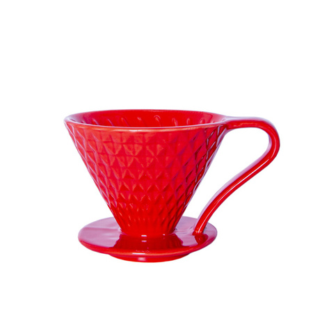 Drip ceramiczny czerwony siatka 1-4 filiżanki