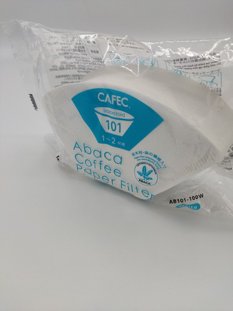Filtr papierowy trapezoidalny, Abaca, biały, cup1-2, 100szt.