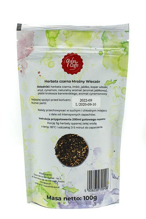 Herbata liściasta czarna z dodatkami Mroźny wieczór 100g Quba Caffe