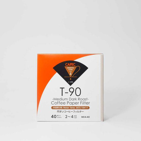 Filtr papierowy CAFEC, stożkowy, MEDIUM Roast, cup4, 40szt.