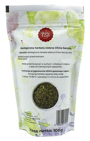 Herbata BIO liściasta zielona China Sencha 100g Quba Caffe