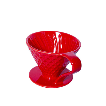 Drip ceramiczny czerwony siatka 1-4 filiżanki