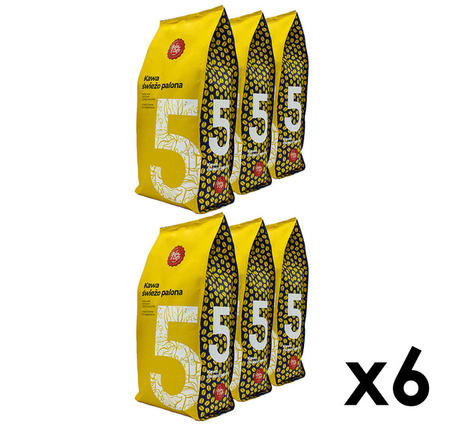 6x 1 kg Kawa ziarnista No. 5 z rzemieślniczej palarni Quba Caffe