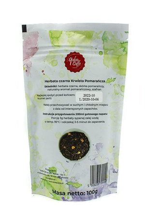 Herbata liściasta czarna z dodatkami Krwista Pomarańcza 100g Quba Caffe