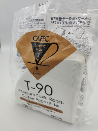Filtr papierowy do kawy CAFEC MEDIUM Roast cup4 100szt.