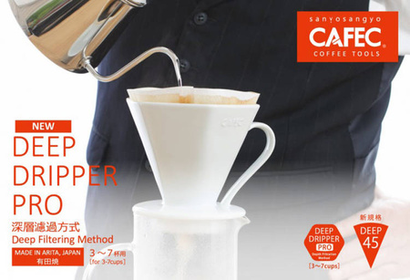 Filtr papierowy CAFEC, stożkowy, DEEP 45, biały, 3-7 cups, 100szt.