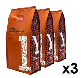 3x 1 kg Kawa ziarnista No. 1 z rzemieślniczej palarni Quba Caffe