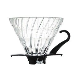 Szklany Drip Hario V60-03 - Czarny