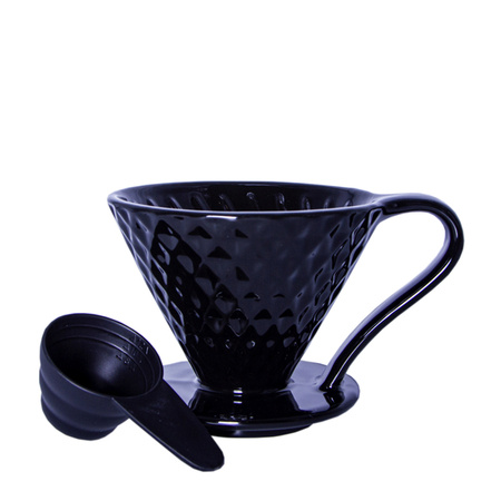 Drip ceramiczny czarny siatka 1-4 filiżanki
